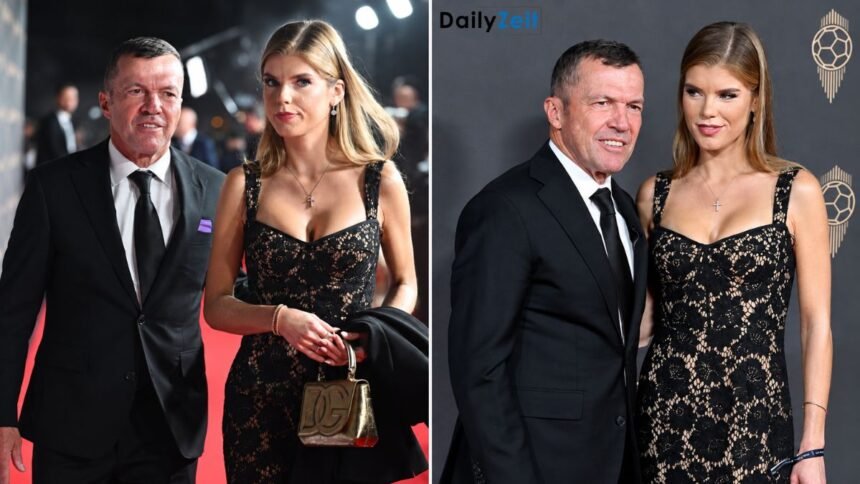 Lothar Matthäus und seine Partnerin Theresa Sommer“ – für ein gemeinsames Foto der beiden.